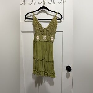 T.J.Maxx Green Crochet Midi Dress